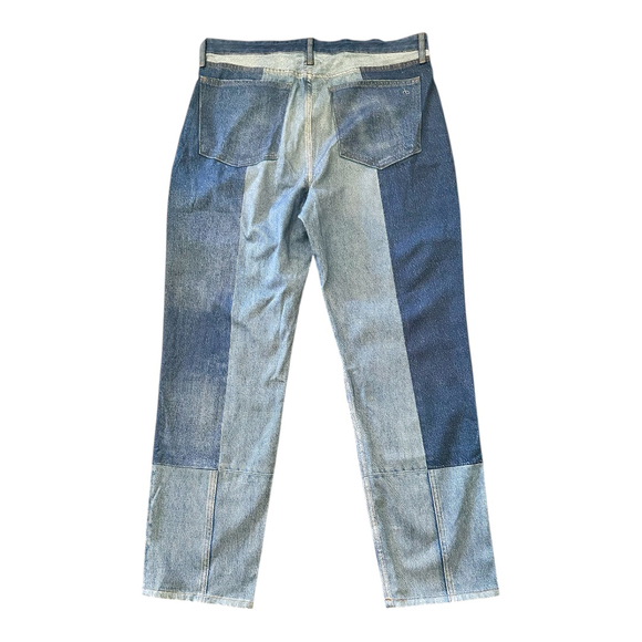 rag & bone Blue Patchwork High-Waisted Jeans - Size 30 - Picture 4 of 7